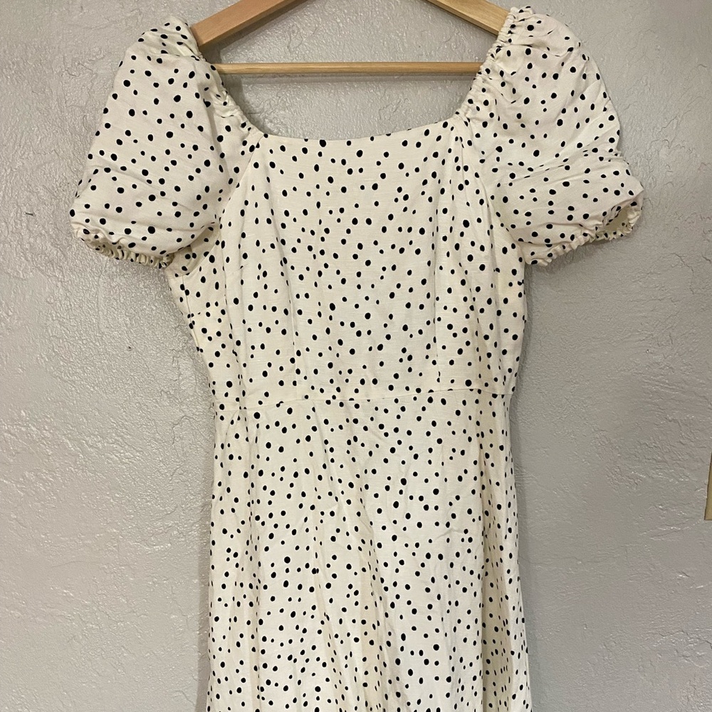 Cute off the shoulder polka dot dress